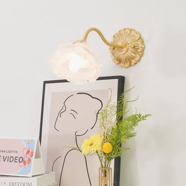 Brass Rose Wall  Lamp Lighting