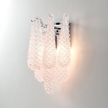 Pink Waffle Wall Sconce Lighting