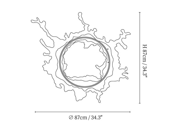 Water Drop Mirror Wall Lamp Lighting