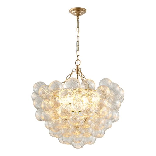 6-Light Golden Globe Chandelier Lighting